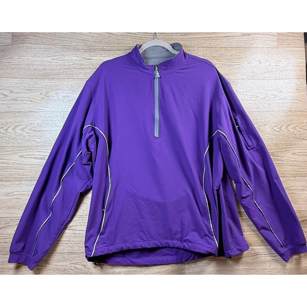 Peter Millar Element Wind‎ Purple Quarter Zip Pullover XL Performance Golf